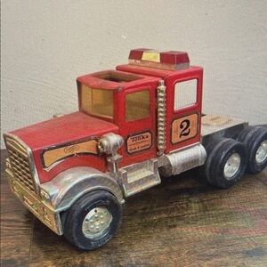 Tonka Red and Silver Toy Truck